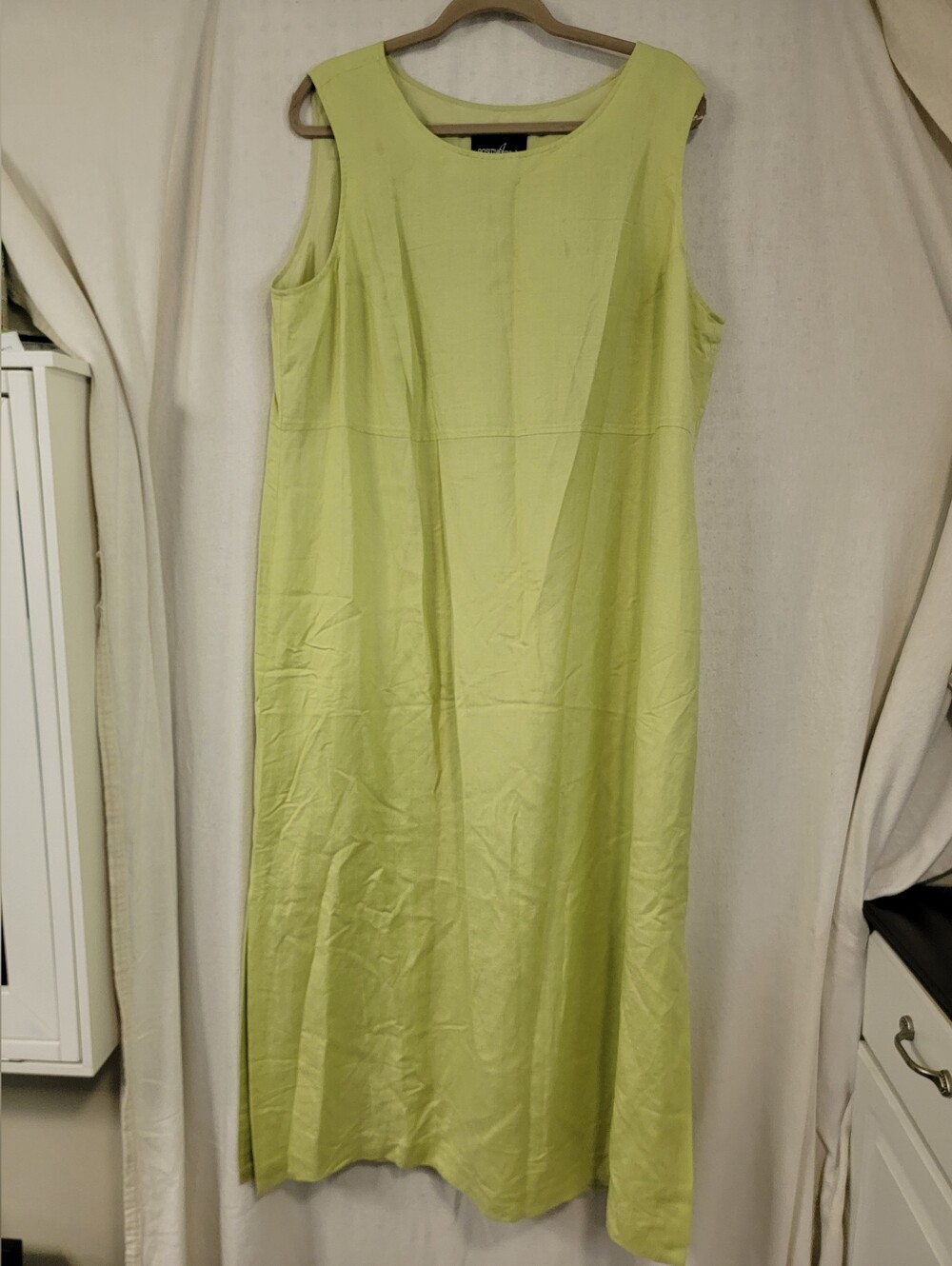 Positive Attitude Sleeveless Lime Green Midi Dress